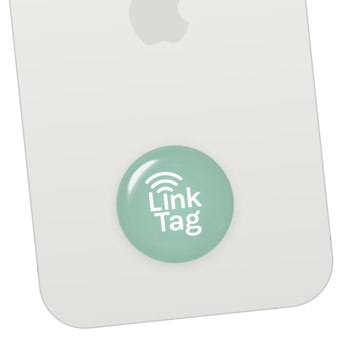 LinkTag Light Green Sticker on Phone