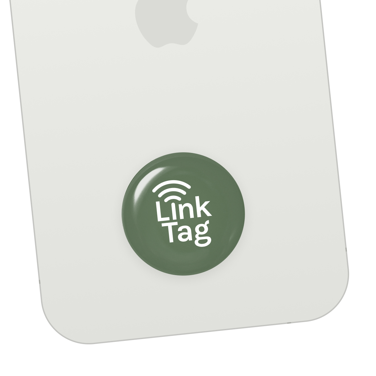 LinkTag Dark Green Sticker on Phone