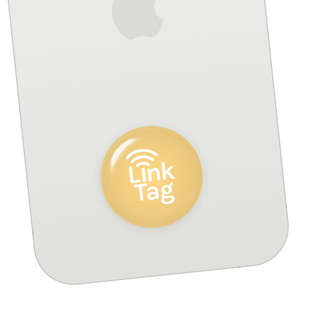 LinkTag Yellow Sticker on Phone